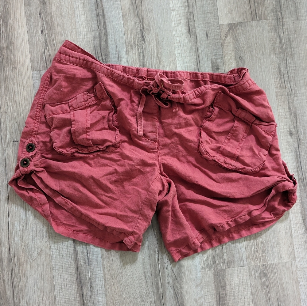 Free People Coral Drawstring Shorts, 12